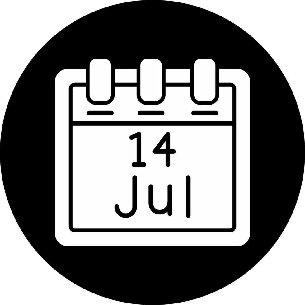 juillet 14 vecteur icône