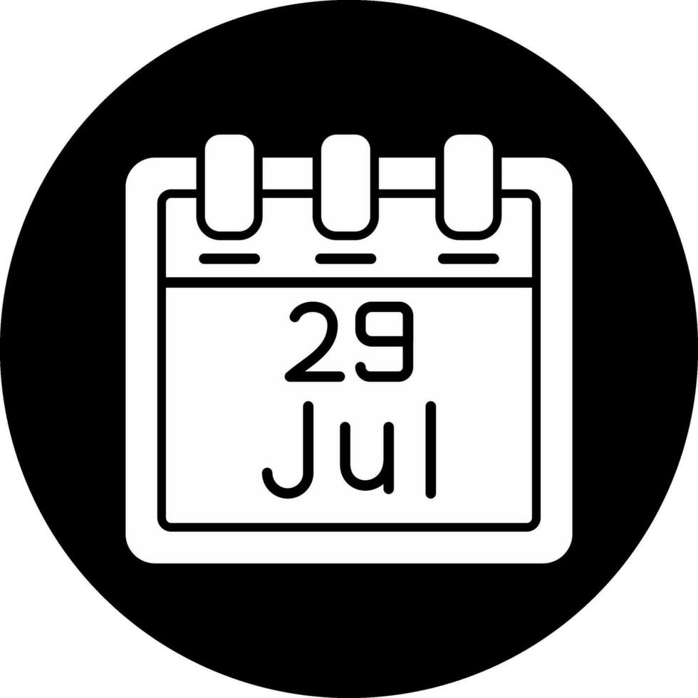 juillet 29 vecteur icône