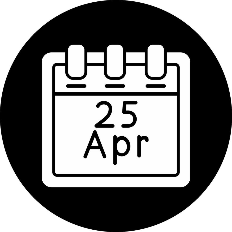 avril 25 vecteur icône