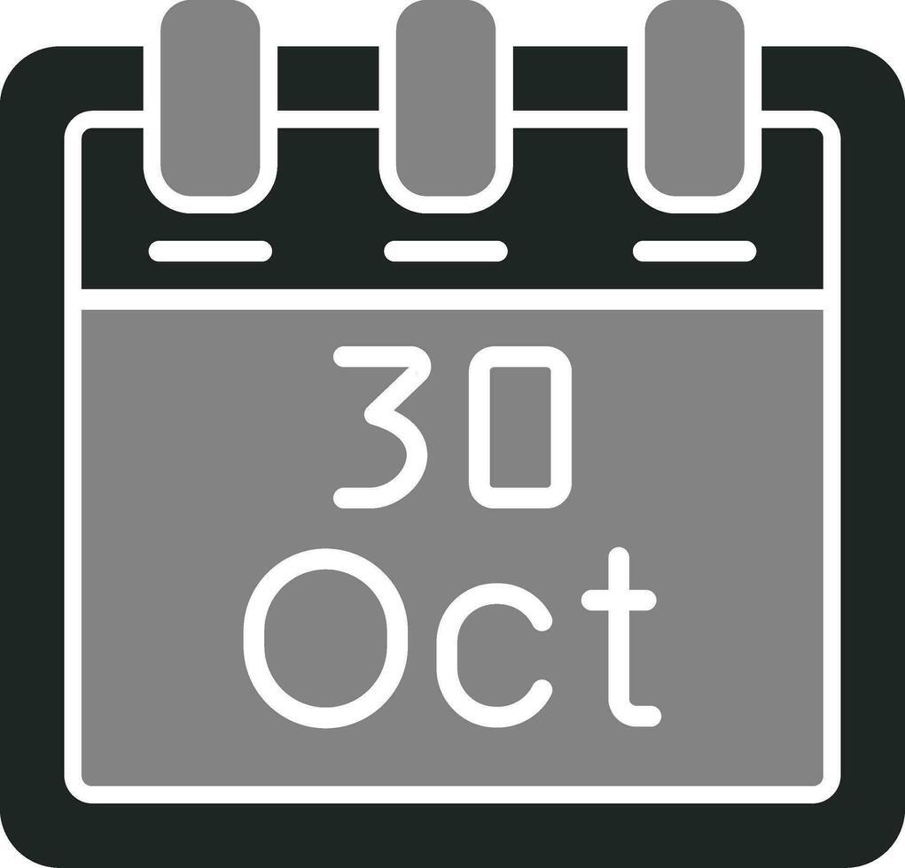 octobre 30 vecteur icône
