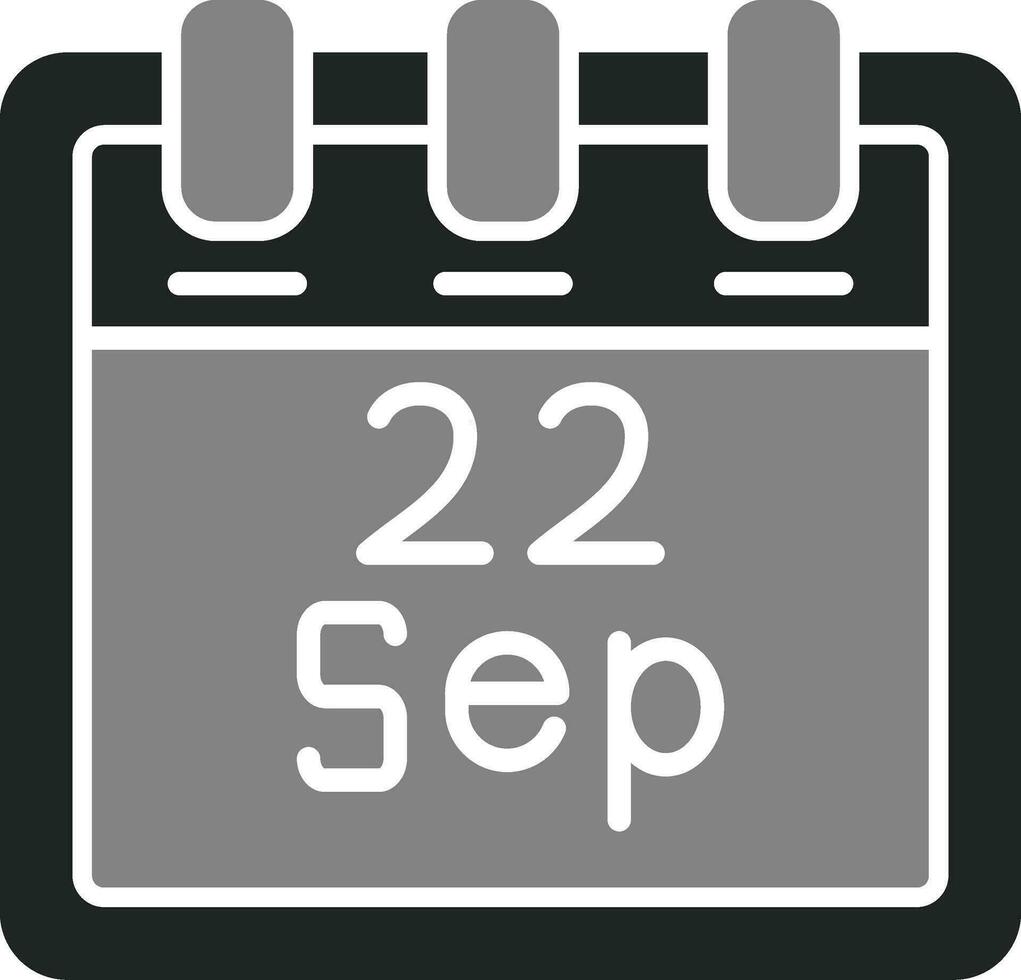 septembre 22 vecteur icône