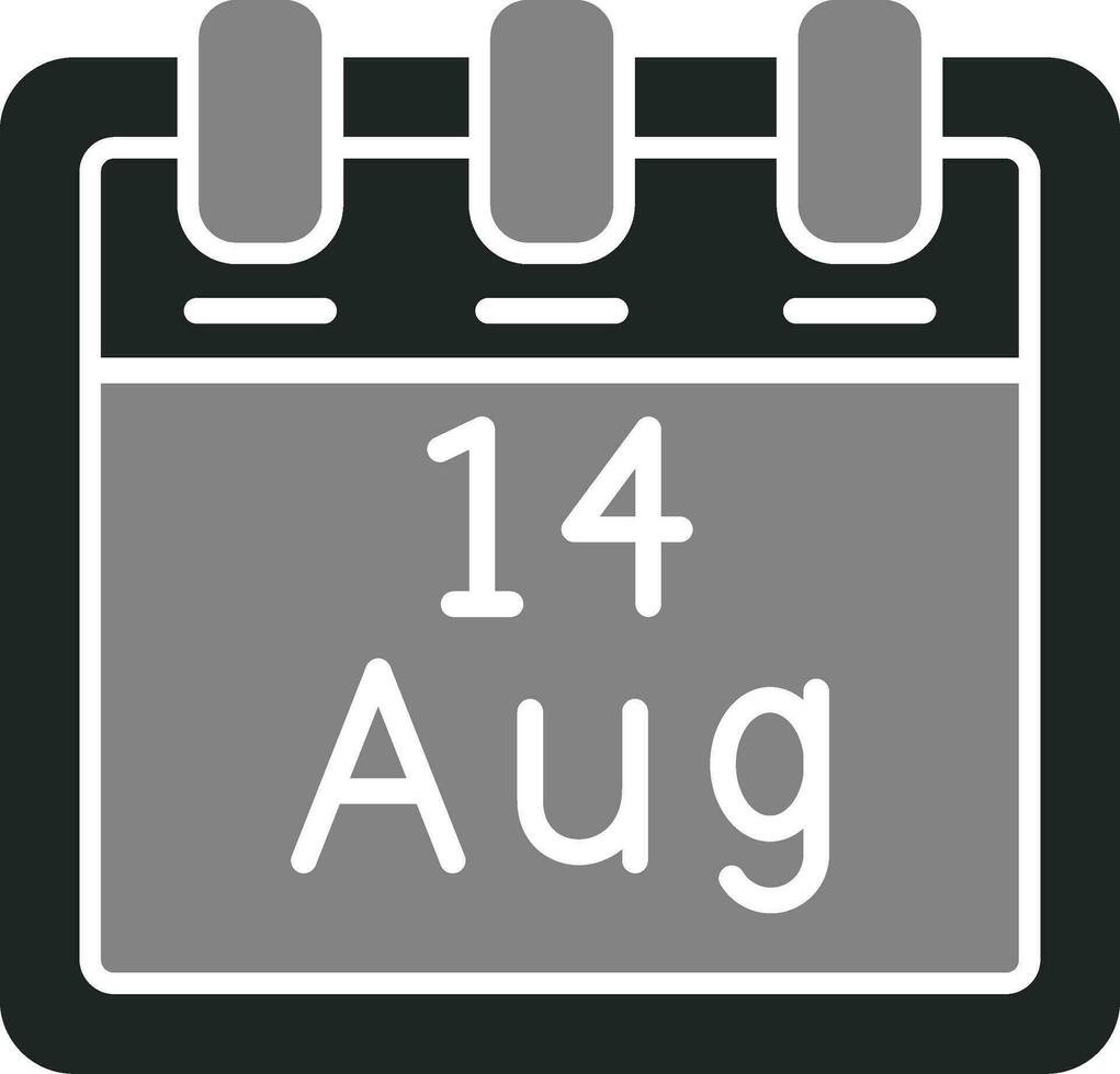 août 14 vecteur icône