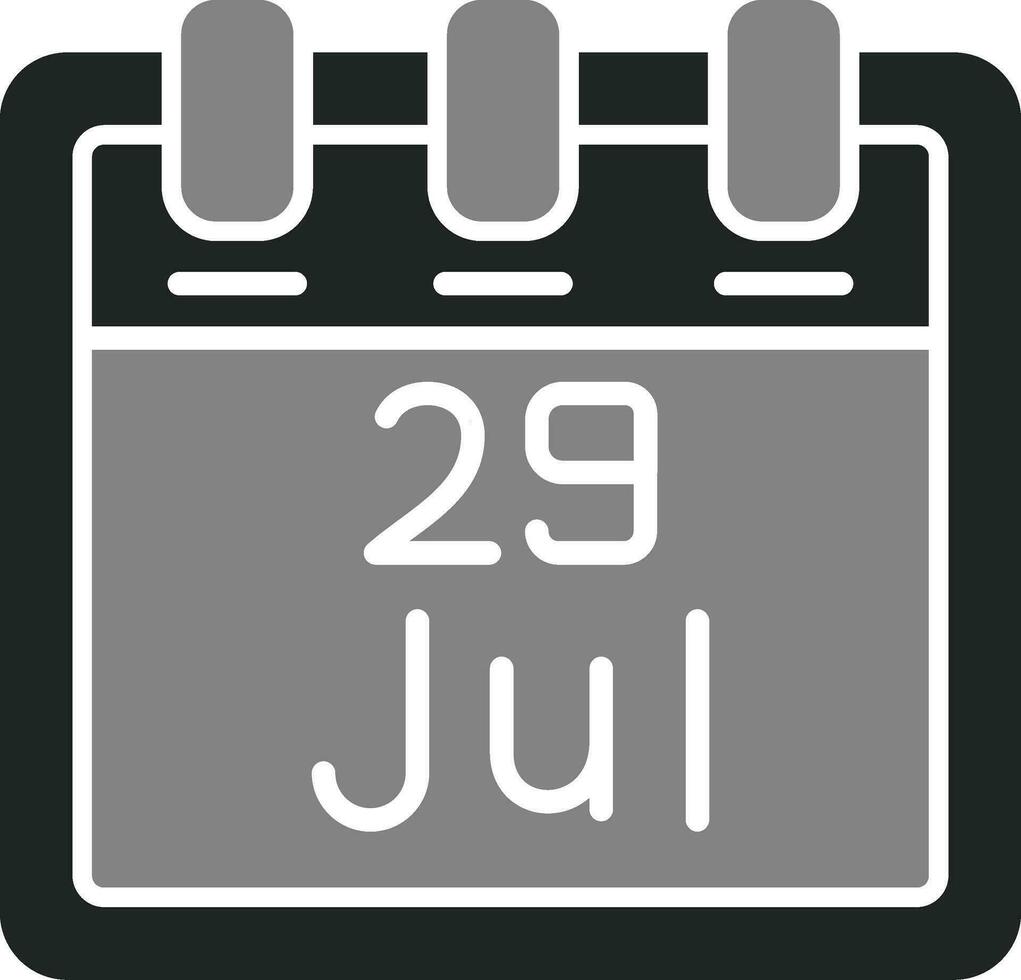 juillet 29 vecteur icône