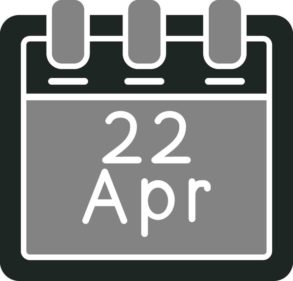 avril 22 vecteur icône