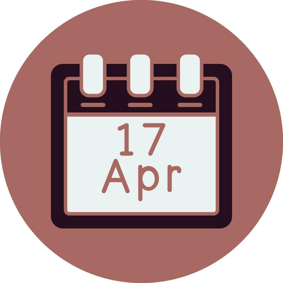 avril 17 vecteur icône