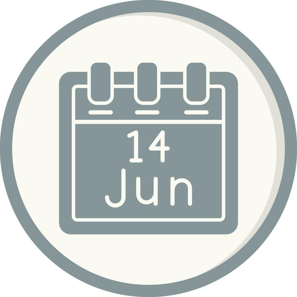 juin 14 vecteur icône