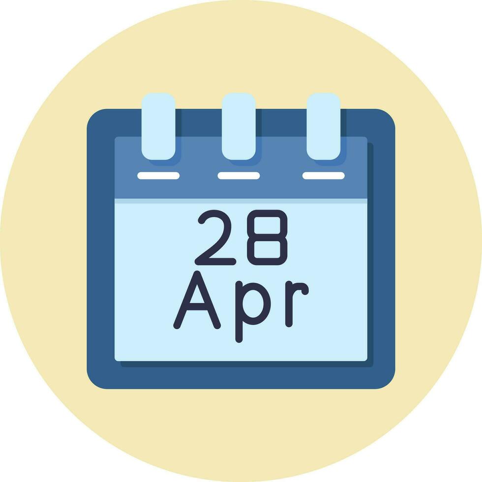 avril 28 vecteur icône