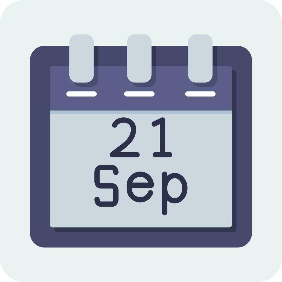 septembre 21 vecteur icône
