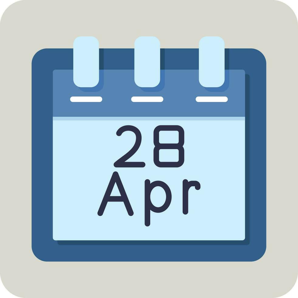 avril 28 vecteur icône