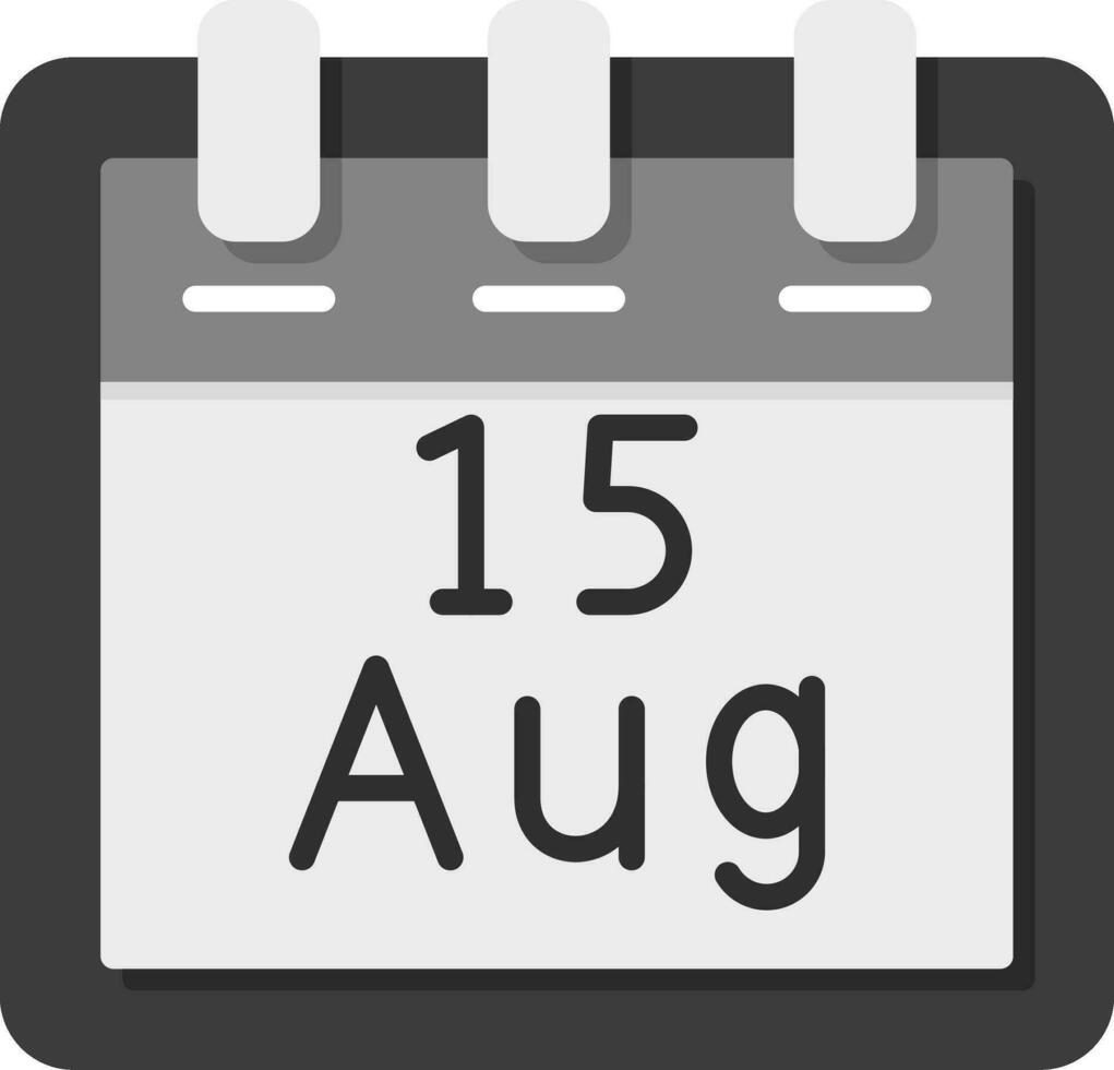 août 15 vecteur icône