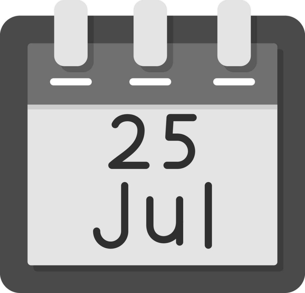 juillet 25 vecteur icône
