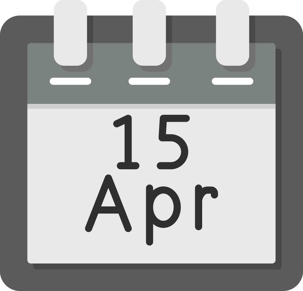 avril 15 vecteur icône