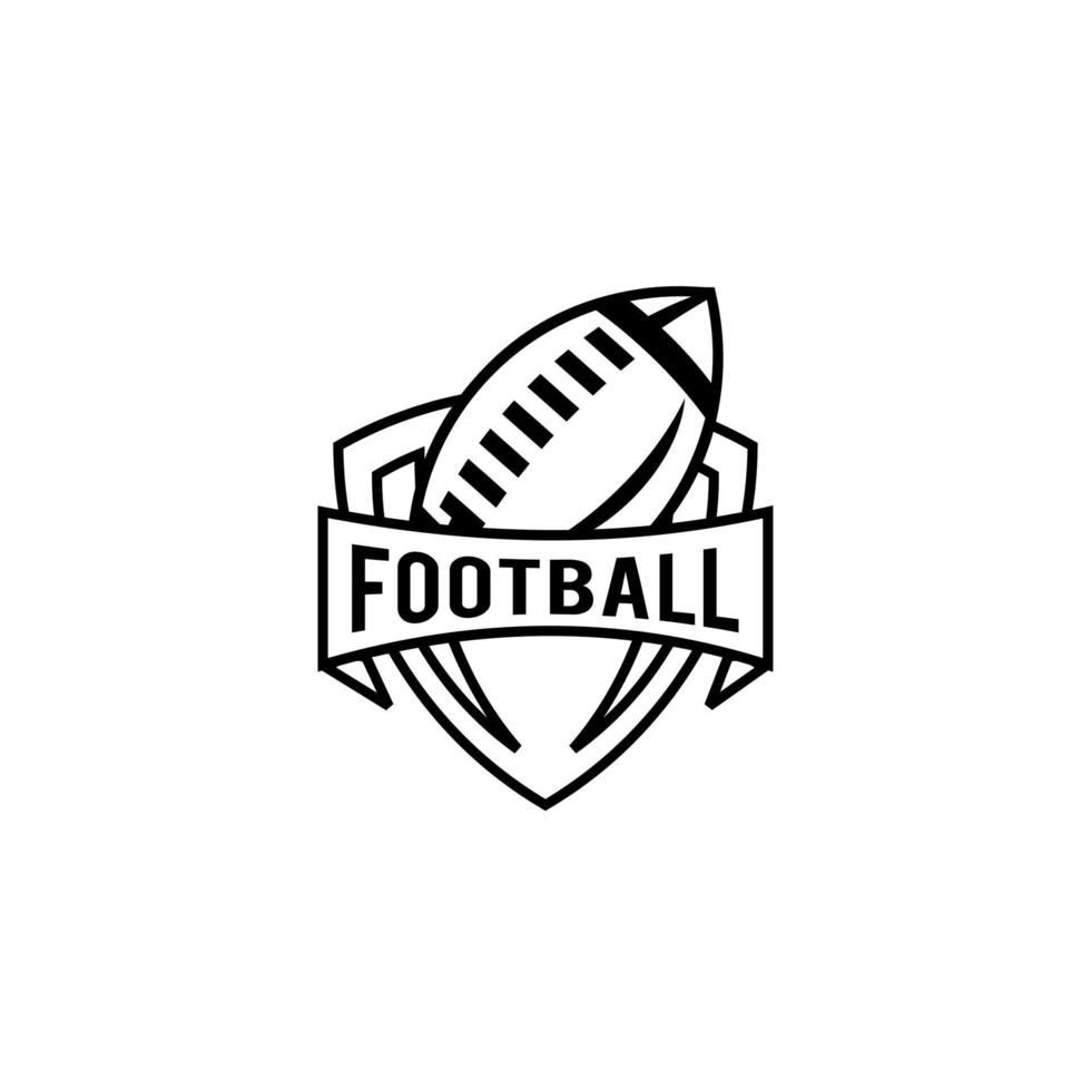 équipe de football américain ligne logo icône vecteur de conception