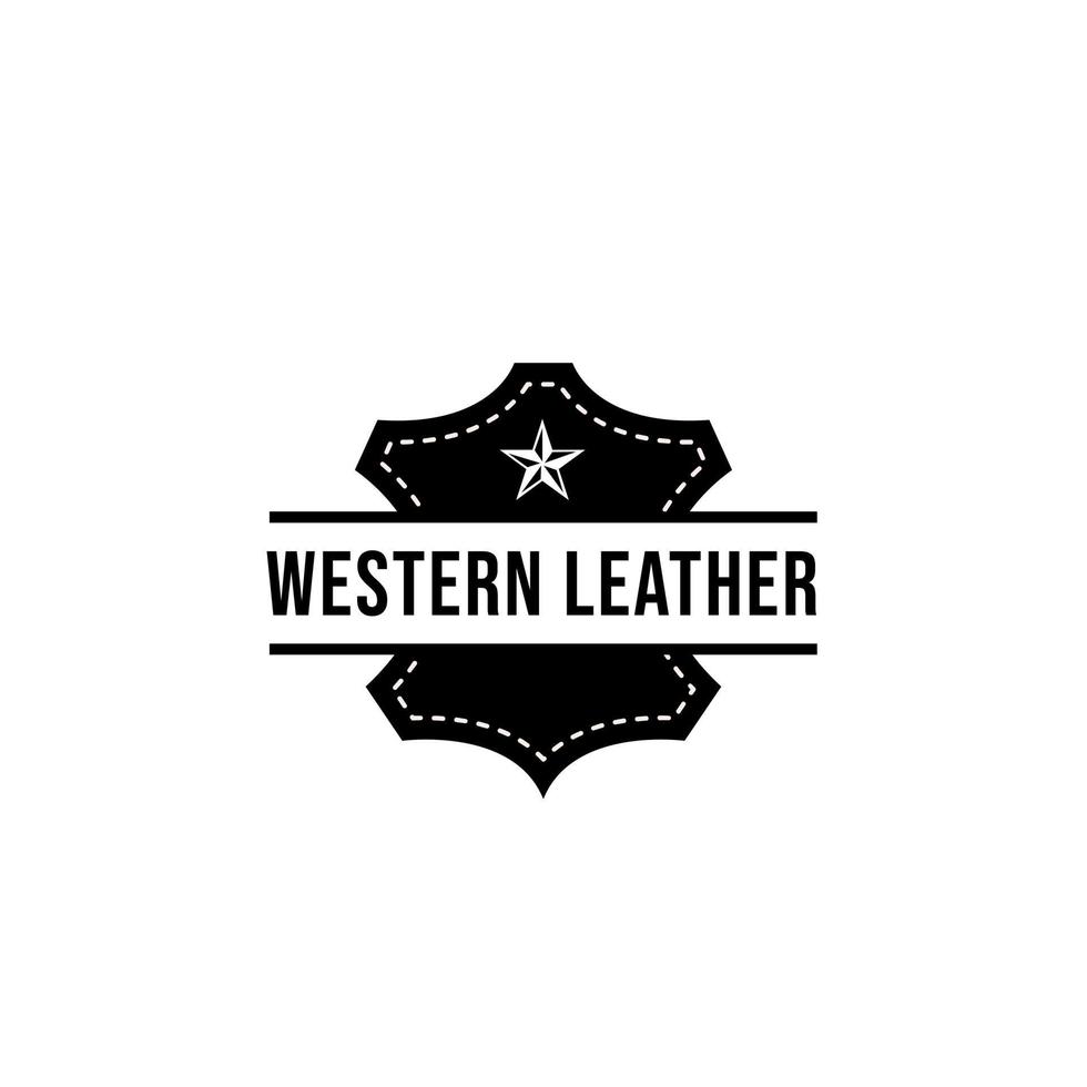 conception d'icône de logo d'artisanat en cuir vecteur
