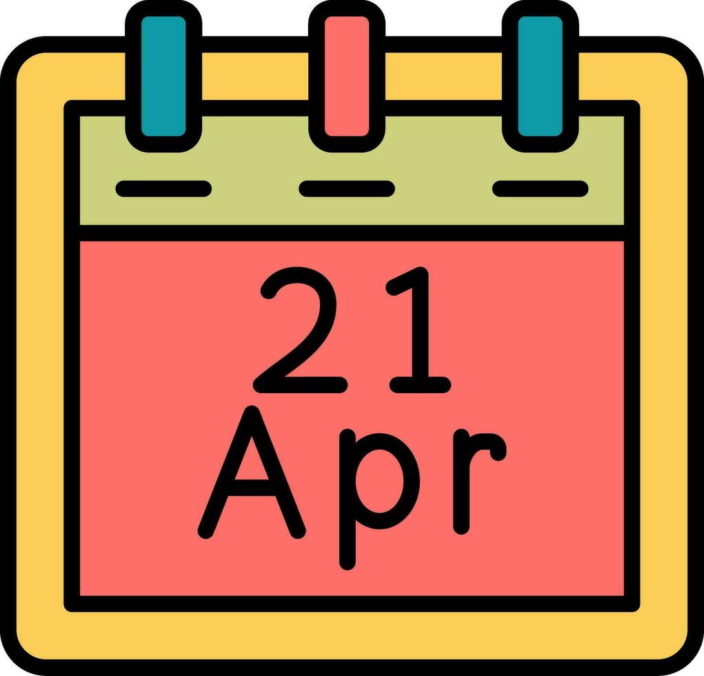 avril 21 vecteur icône