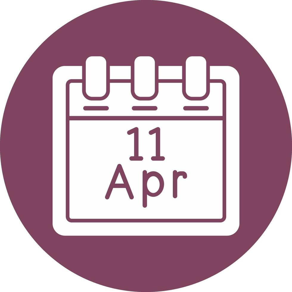 avril 11 vecteur icône