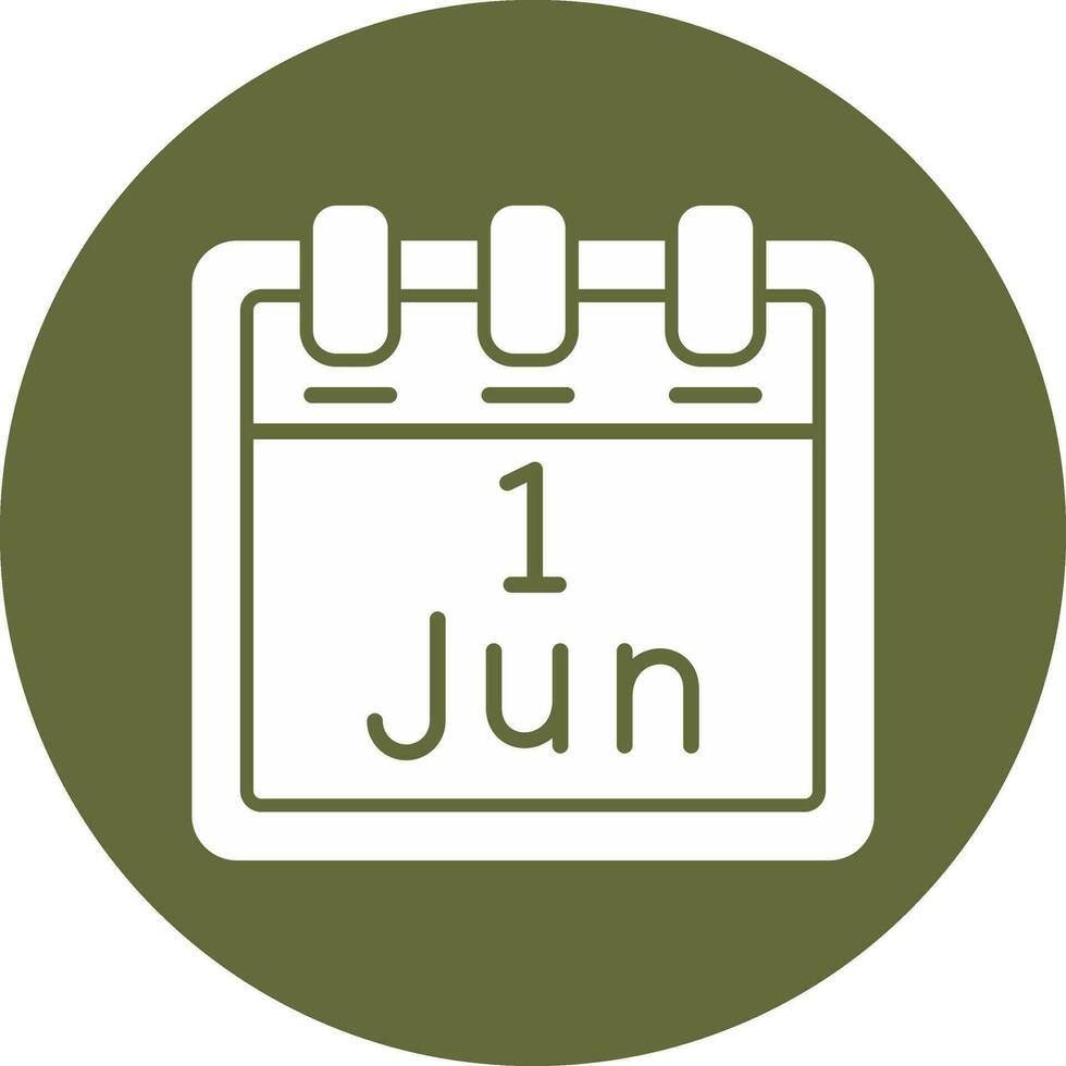 juin 1 vecteur icône