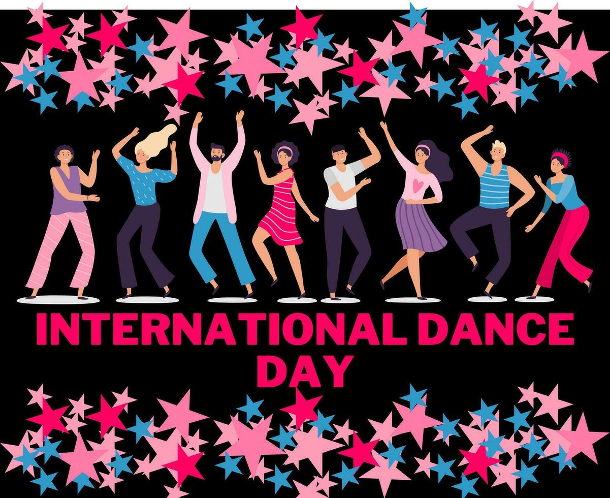 international Danse journée illustration vecteur