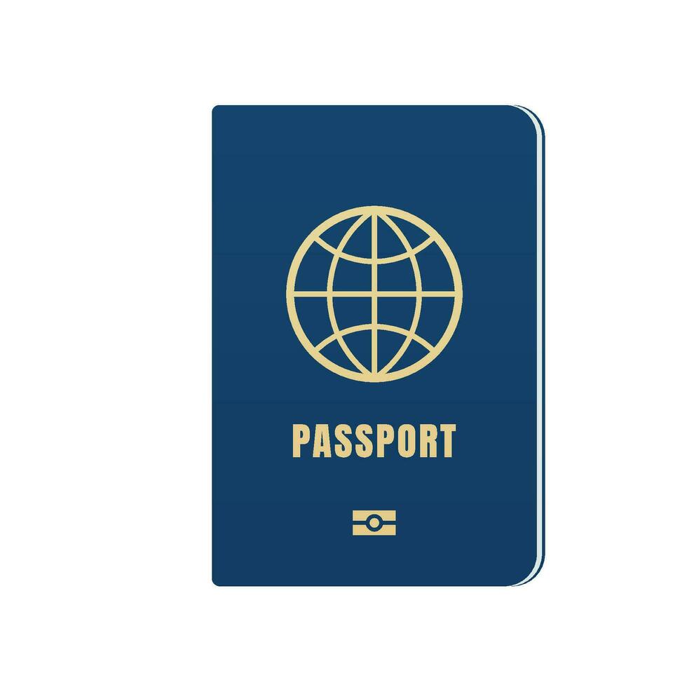 vecteur de passeport isolé sur fond blanc