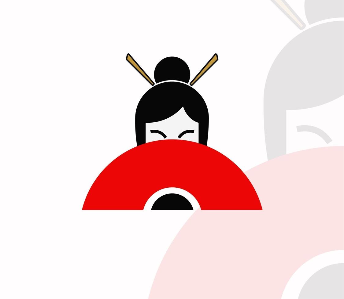 création de logo pour restaurant japonais vecteur