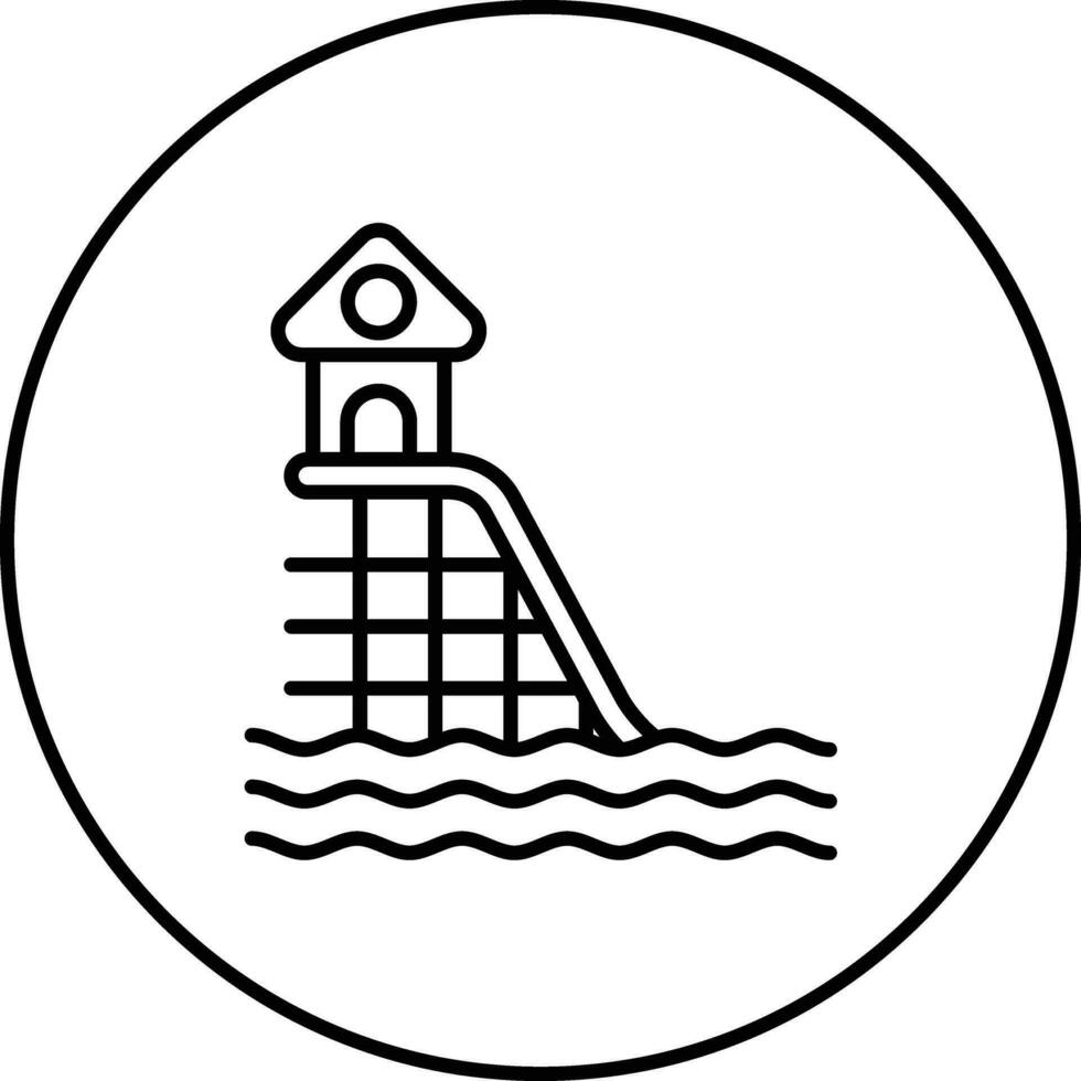 icône de vecteur de toboggan aquatique