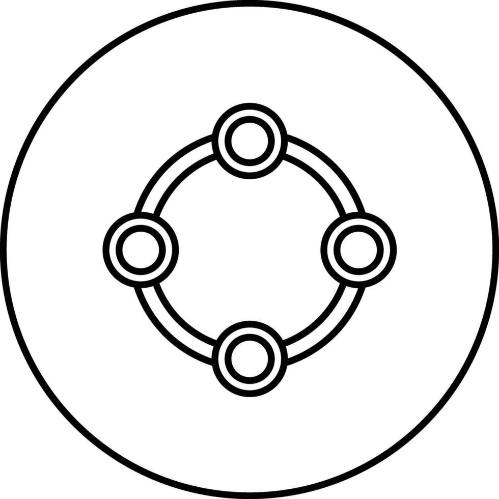 cercle relation vecteur icône