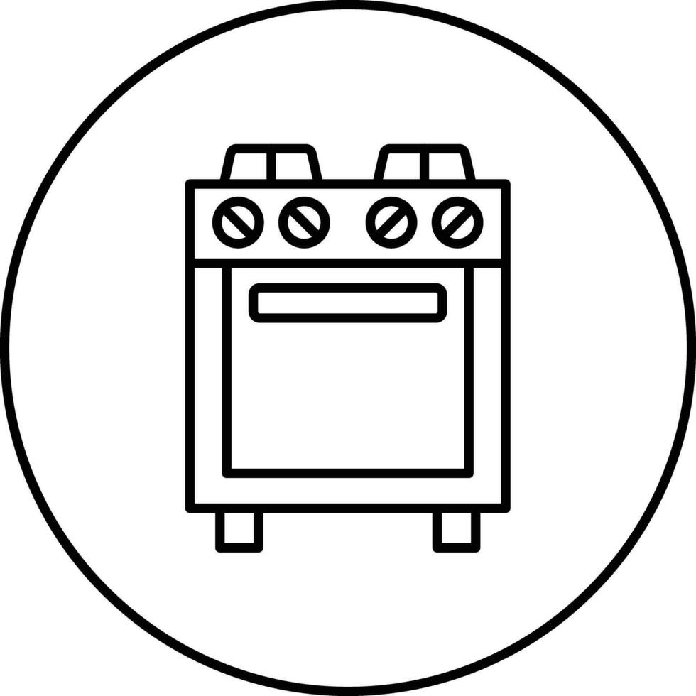 icône de vecteur de cuisinière à gaz