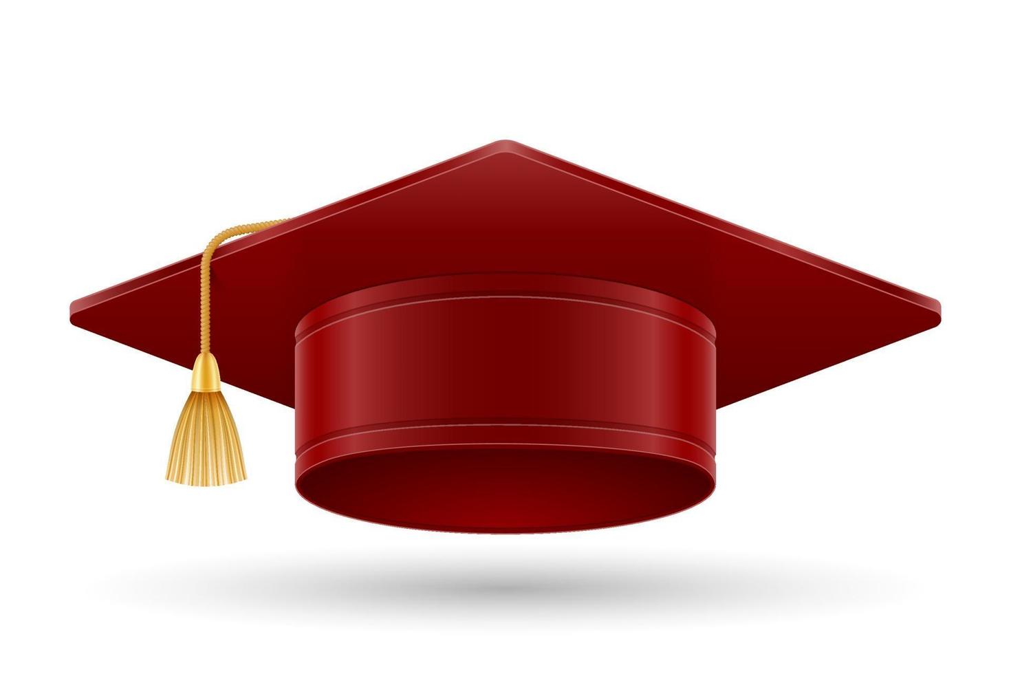 illustration vectorielle de chapeau de diplômé de collège universitaire et d'académie vecteur