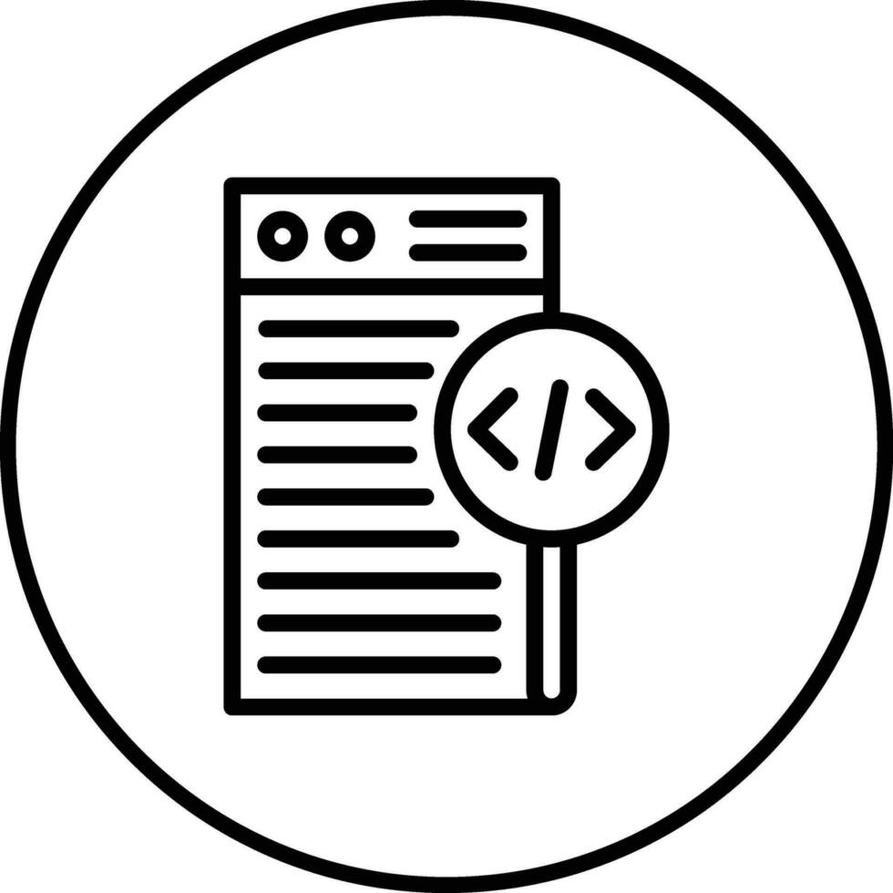icône de vecteur de révision de code