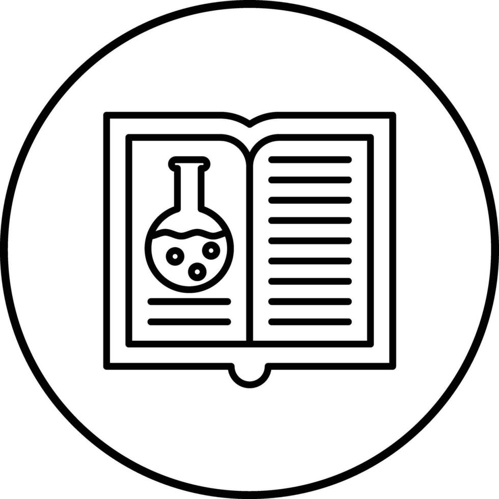 chimie ouvert livre vecteur icône