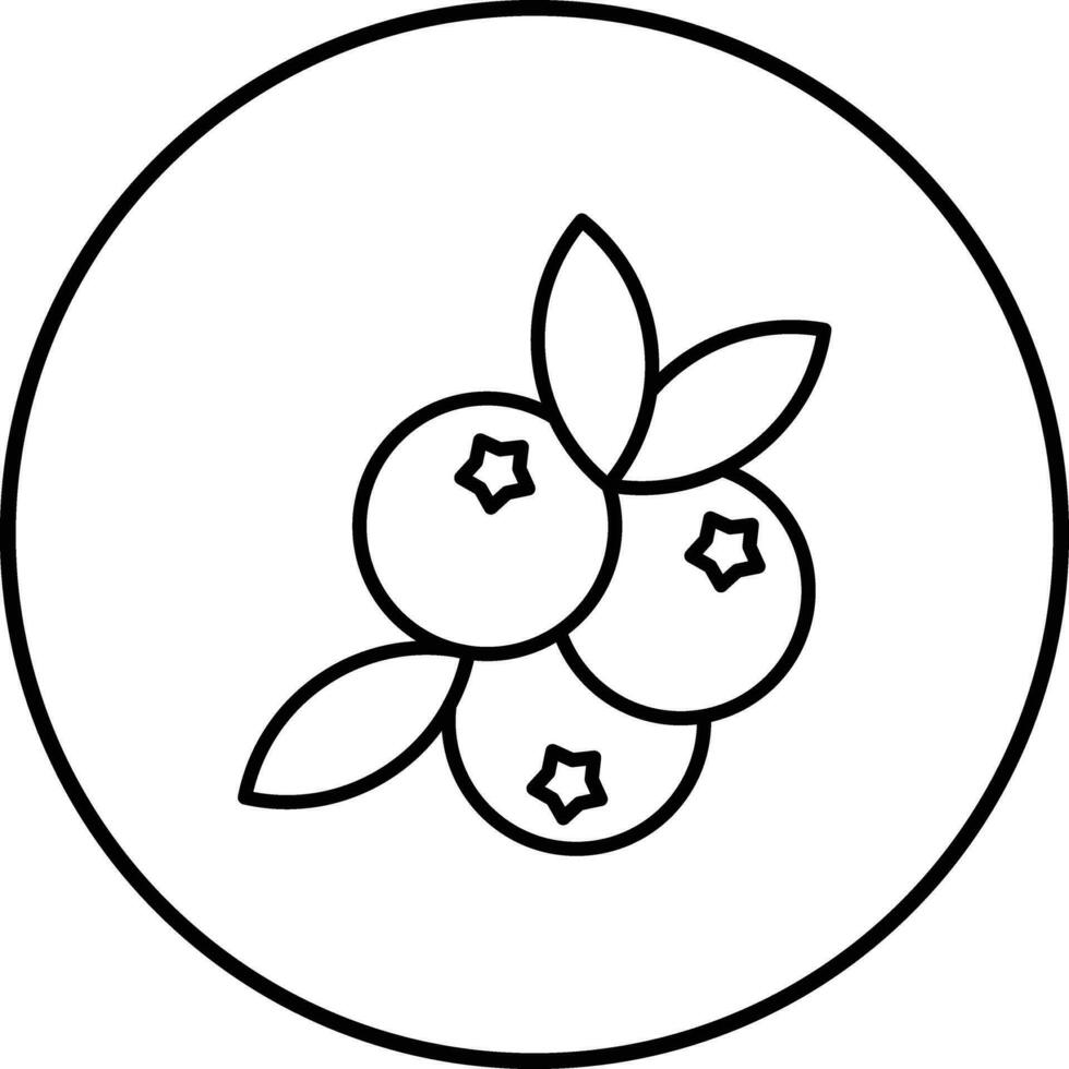 icône de vecteur de myrtille