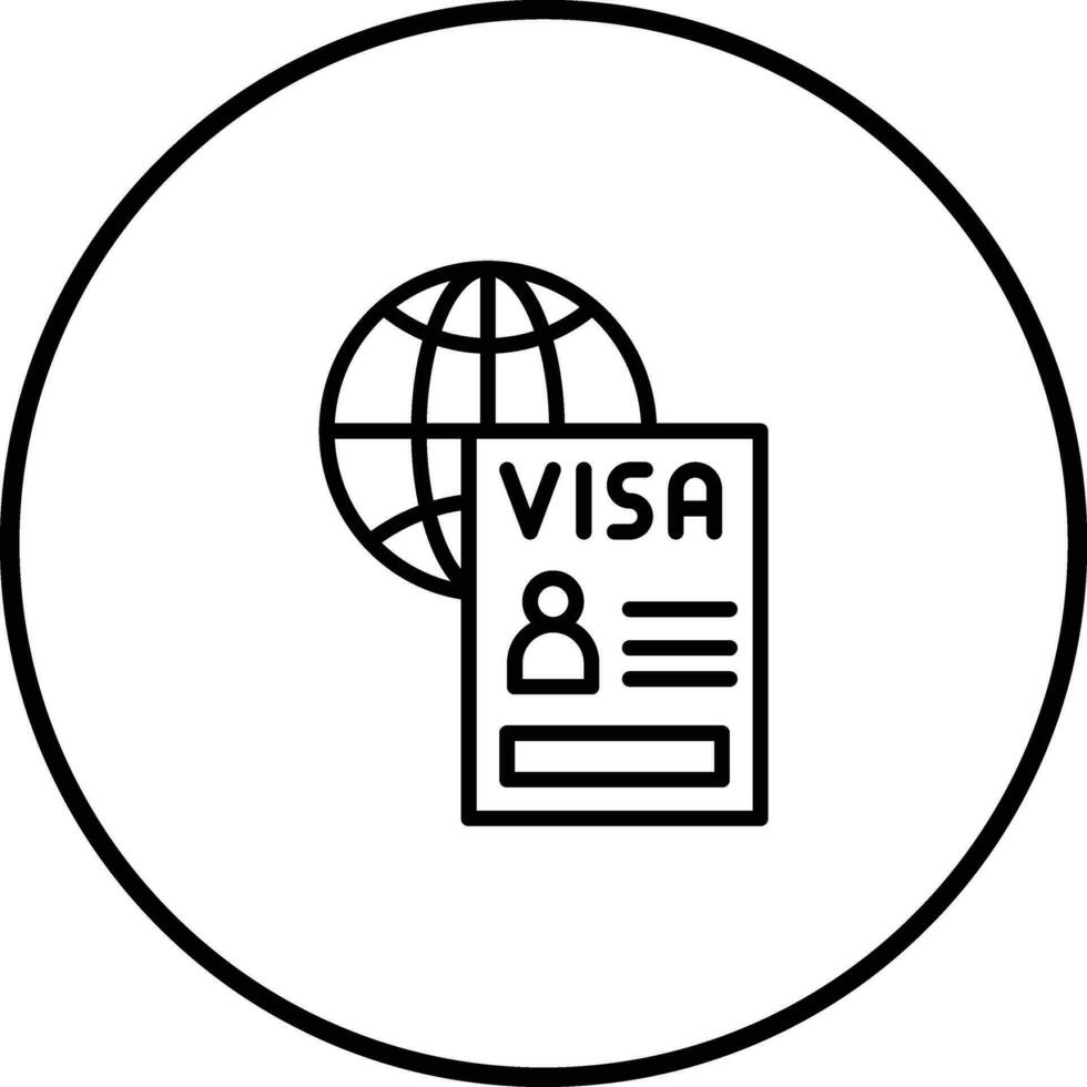 Voyage visa vecteur icône