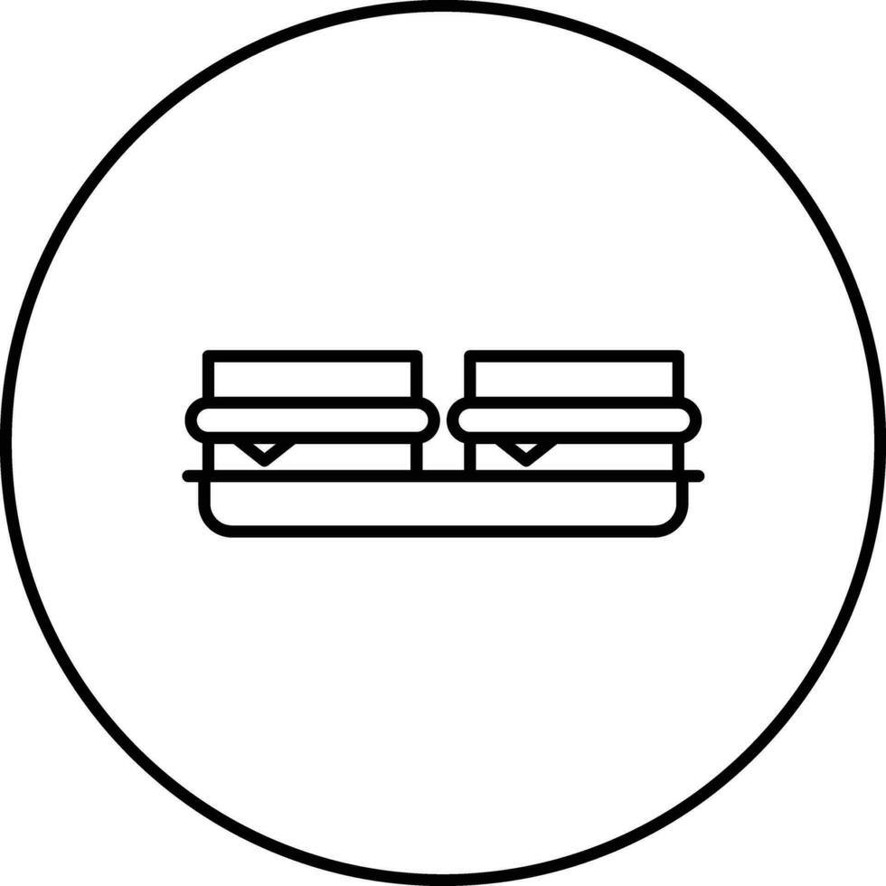 sandwich plateau vecteur icône