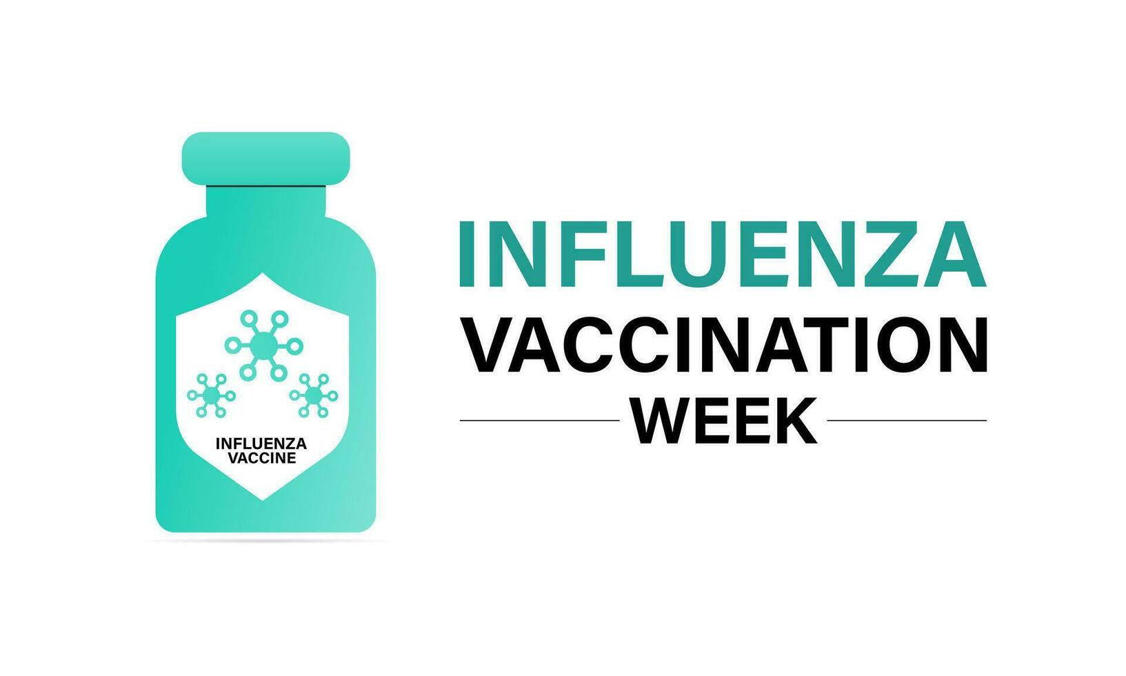 nationale grippe vaccination la semaine de décembre 1er à 7ème.. plat conception. prospectus conception. arrière-plan, bannière, carte, affiche, modèle. vecteur illustration