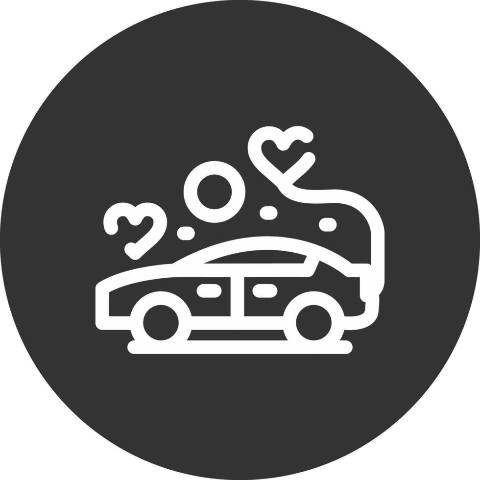 conception d'icône créative de voiture de mariage vecteur