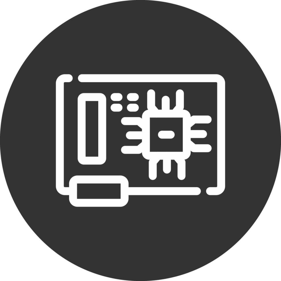 conception d'icône créative de carte de circuit imprimé vecteur