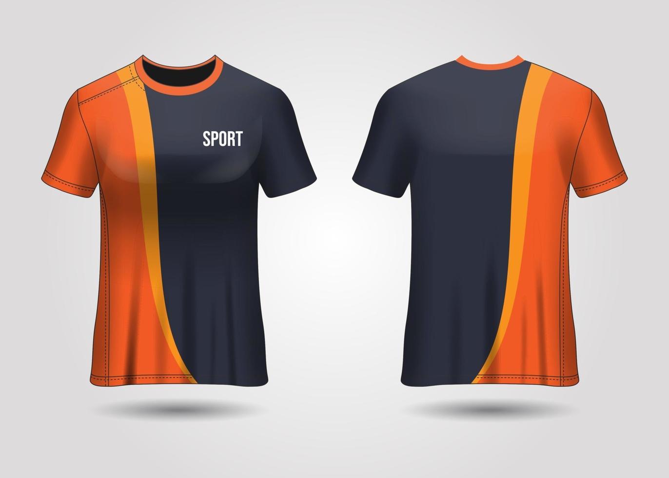 conception de t-shirt sport. maillot de course. vue avant et arrière uniforme. vecteur