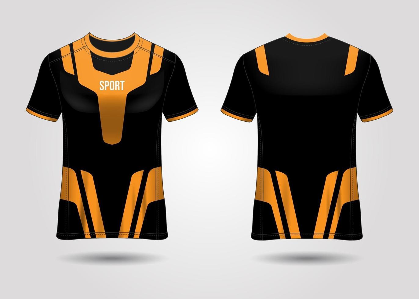 conception de t-shirt sport. maillot de course. vue avant et arrière uniforme. vecteur