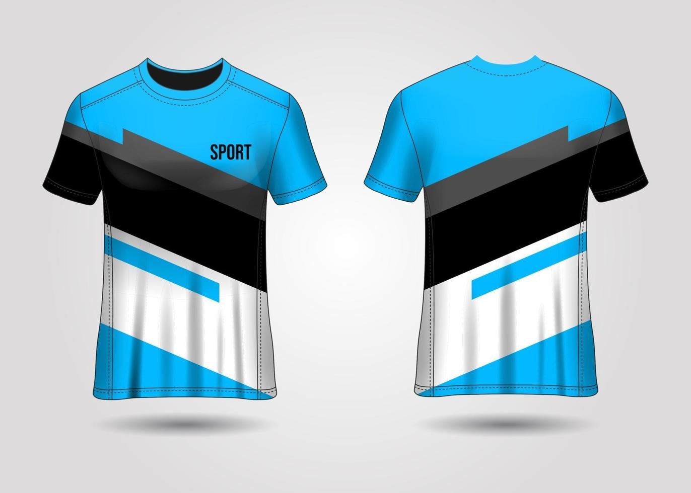 conception de t-shirt sport. maillot de course. vue avant et arrière uniforme. vecteur