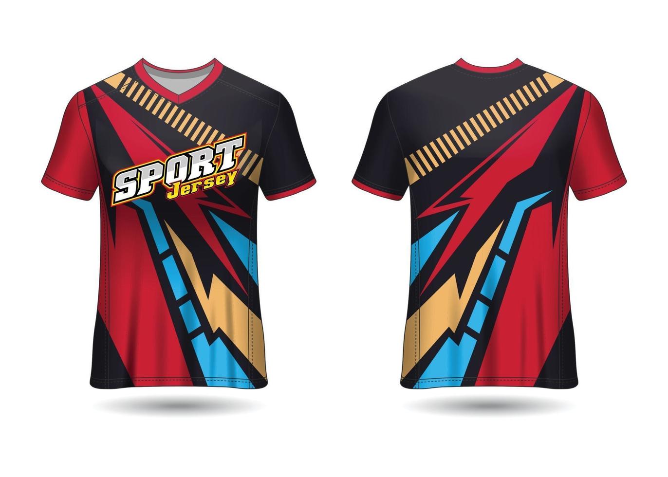 conception de t-shirt sport. maillot de course. vue avant et arrière uniforme. vecteur