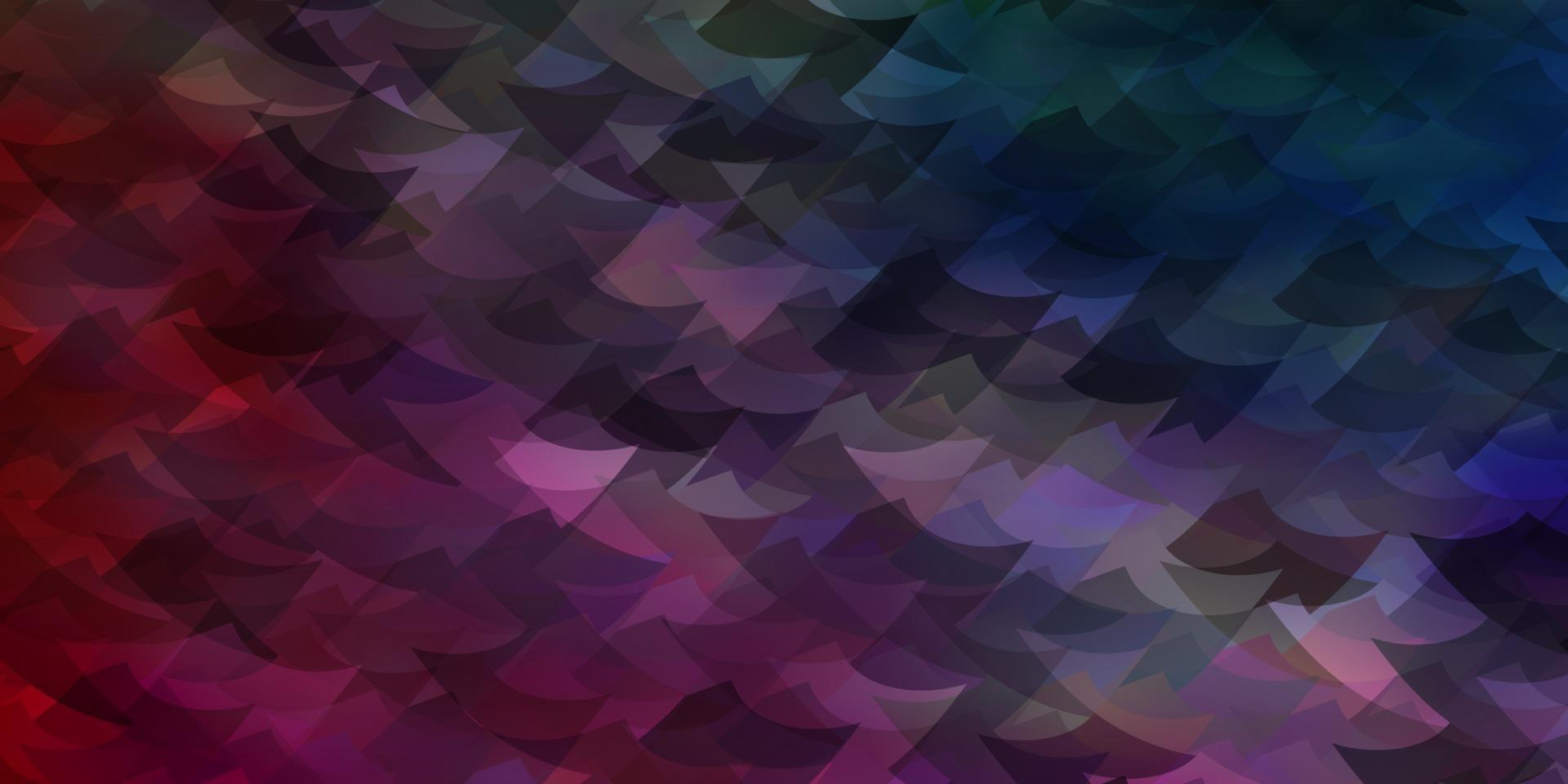 disposition de vecteur multicolore clair avec des lignes, des triangles.