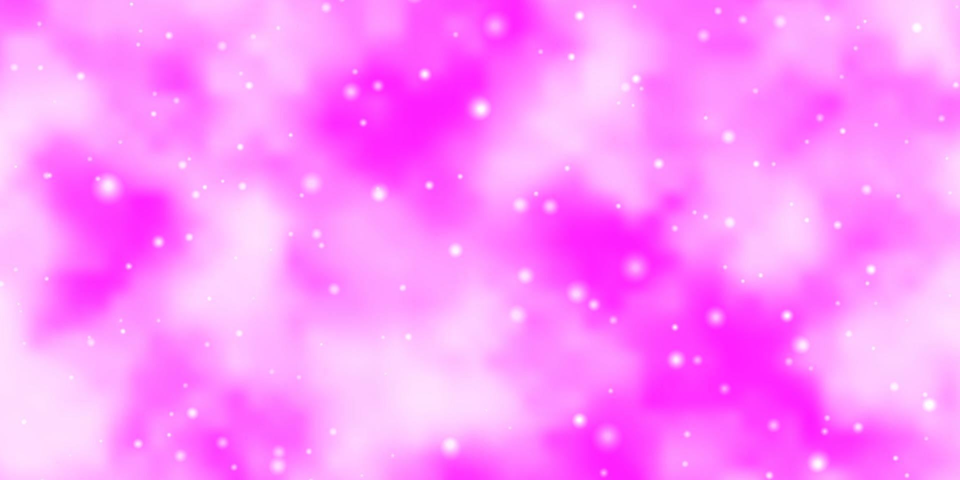 modèle vectoriel rose clair avec des étoiles au néon.