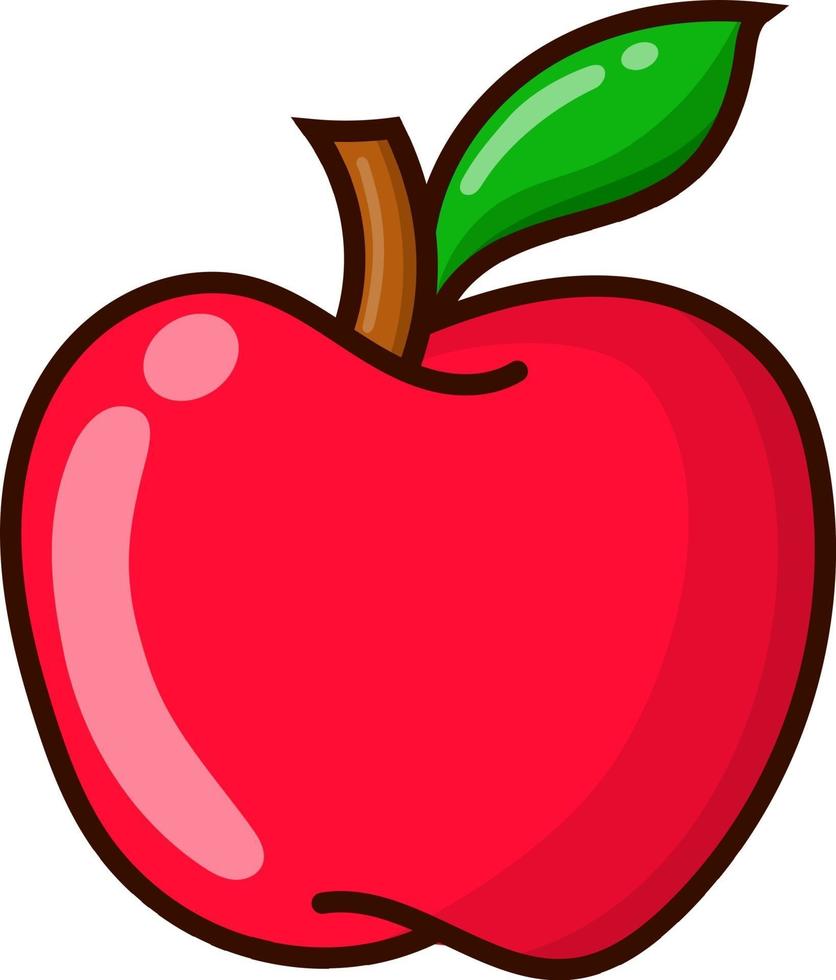 illustration de dessin animé de pomme. pomme de vecteur de style pour les ressources de conception