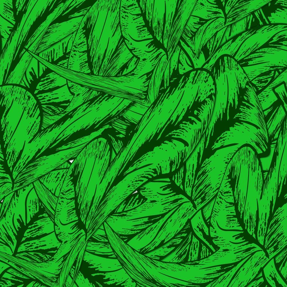 illustration de tas de feuilles. laisser le motif sans couture. fond de feuille vecteur