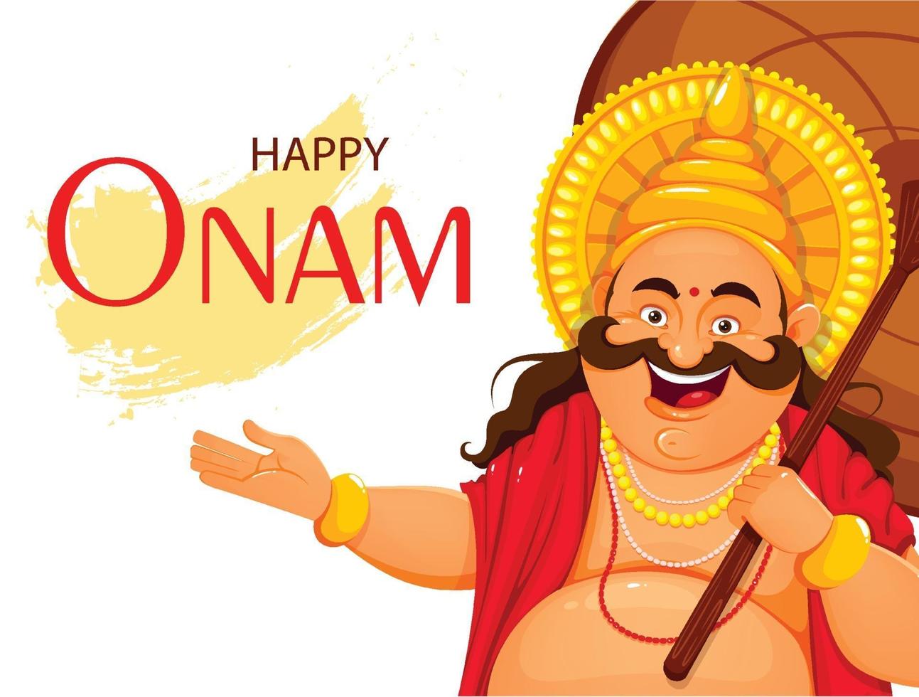 joyeux festival onam au kerala carte de voeux vecteur