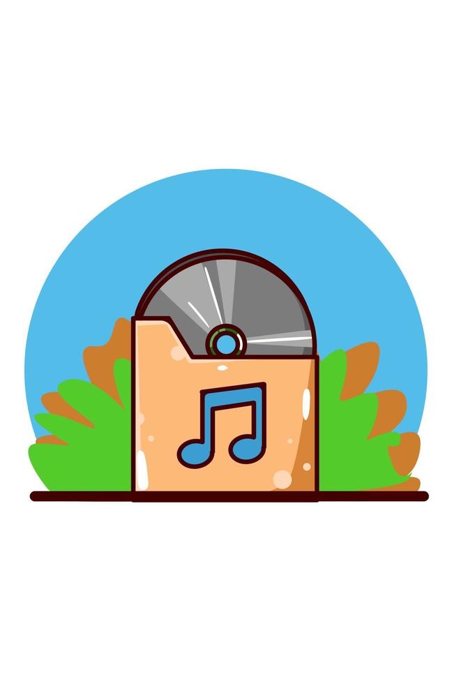 icône de dossier de musique vecteur