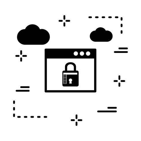 icône de verrouillage de navigateur de vecteur