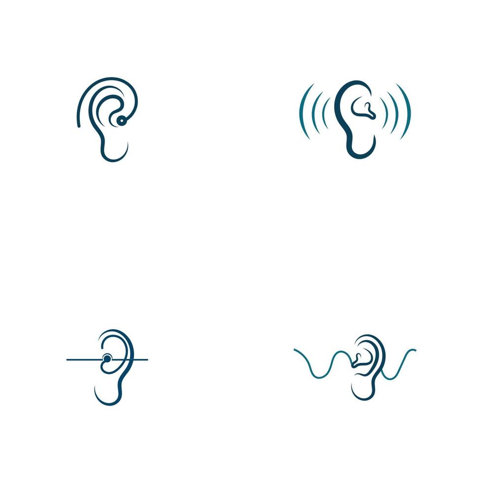 logo et symboles de l'oreille icônes d'applications vectorielles vecteur