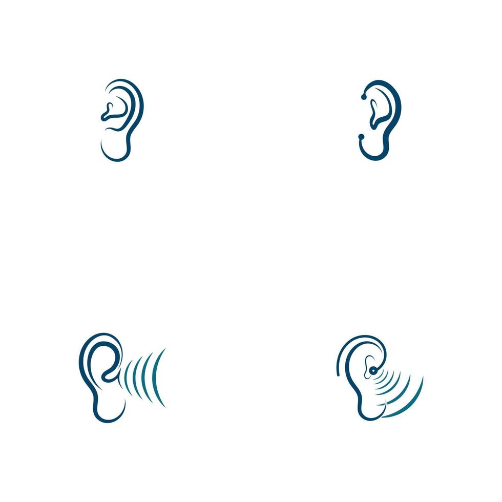 logo et symboles de l'oreille icônes d'applications vectorielles vecteur