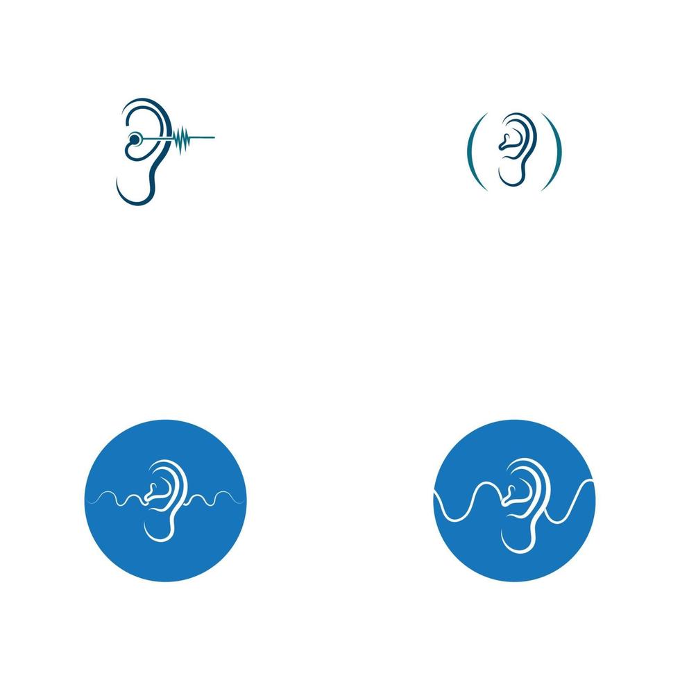 logo et symboles de l'oreille icônes d'applications vectorielles vecteur